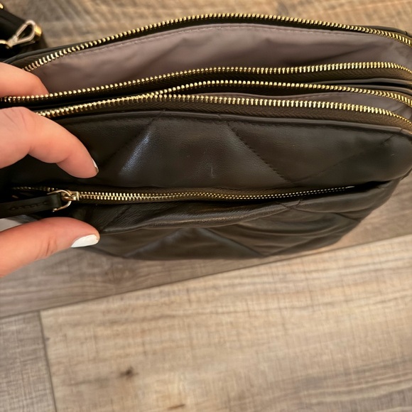 MZ Wallace Dark Brown Quilted Bag with Gold Chain - Picture 4 of 6